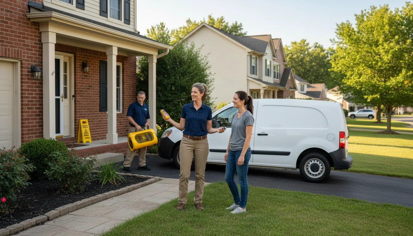 Residential water damage restoration in Fulton, IL